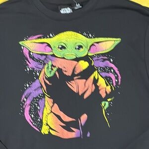 Baby Yoda STAR WARS Med Long Sleeve Black T Shirt